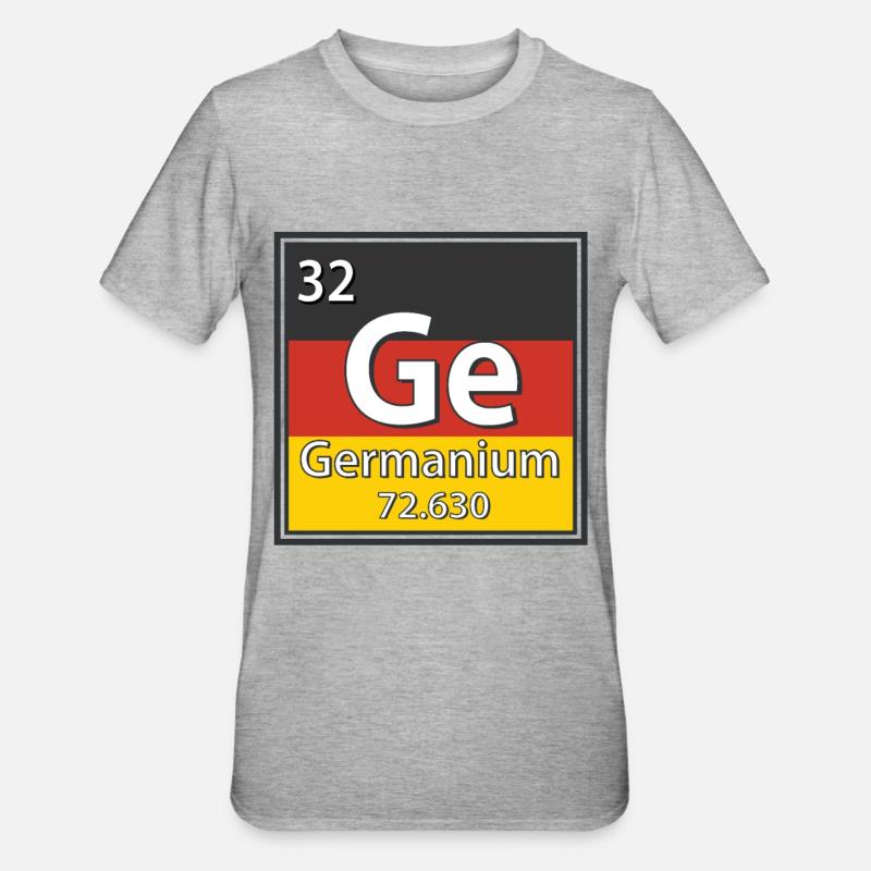 Germanium Element Periodic Table - Unisex Polycotton T-Shirt - heather grey