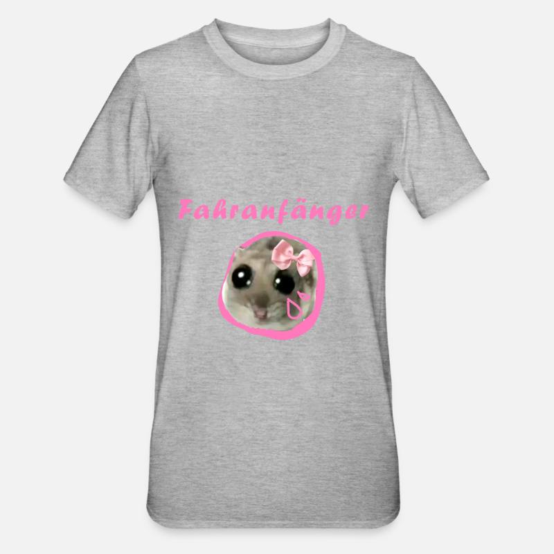 fahranfänger,hamster,fahrschule - Unisex Polycotton T-Shirt - Grau meliert