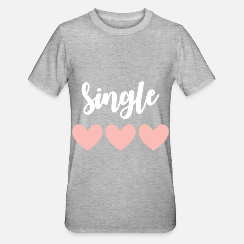 Célibataire - T-shirt polycoton Unisexe - gris chiné