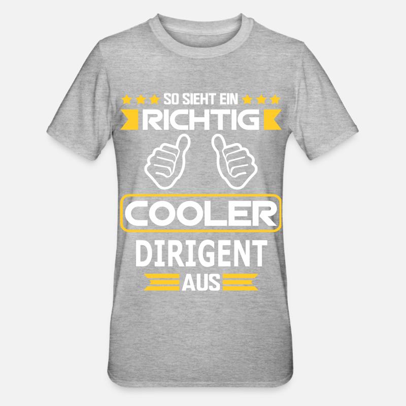 DIRIGENT - Unisex Polycotton T-Shirt - Grau meliert