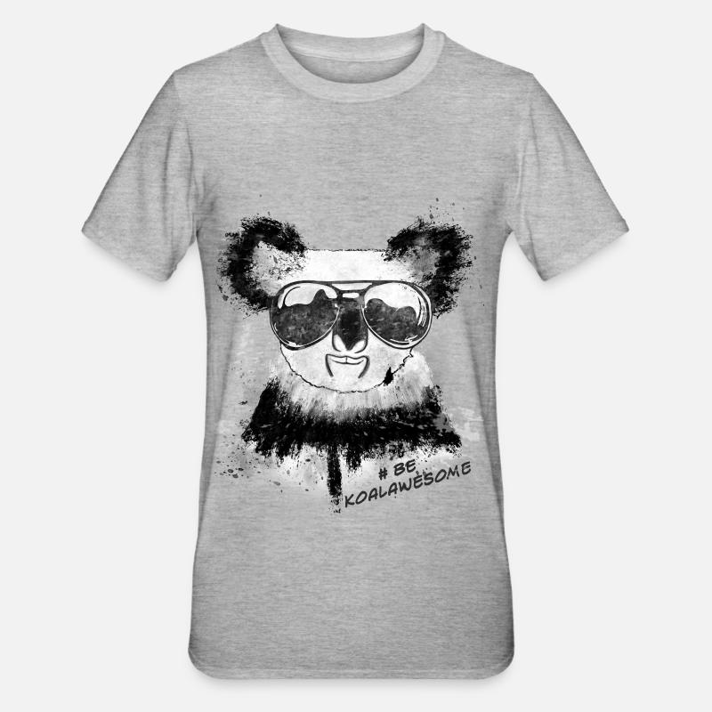Koala #Cool - Unisex Polycotton T-Shirt - Grau meliert