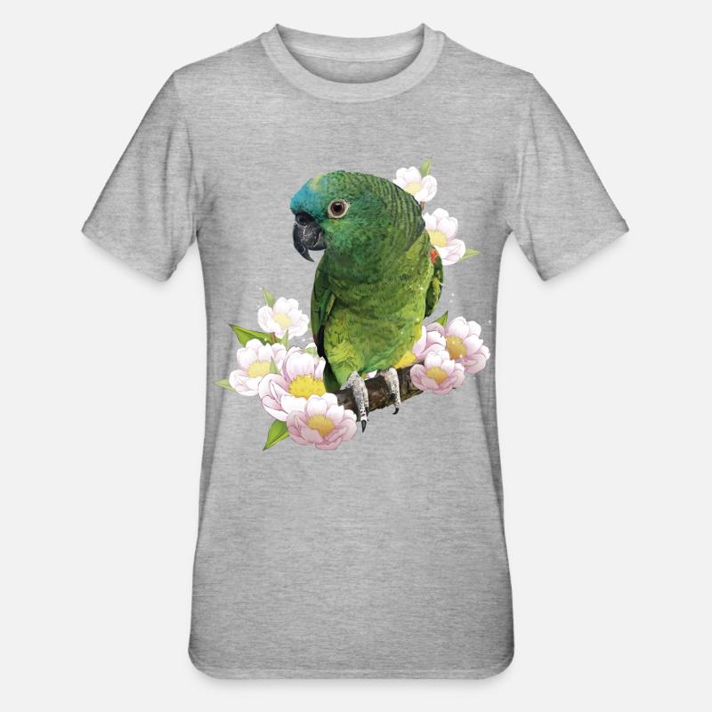 L’amazone à front bleu - T-shirt polycoton Unisexe - gris chiné