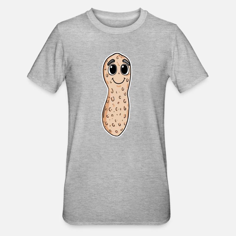Peanut - Unisex Polycotton T-Shirt - heather grey