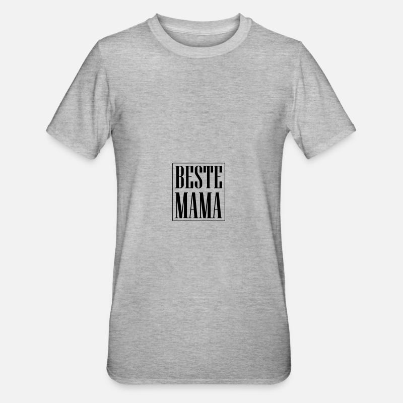 Beste Mama - Unisex Polycotton T-Shirt - Grau meliert