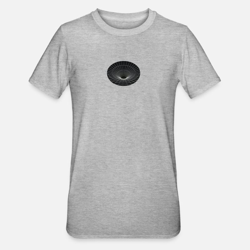 Vortex-Gitter Wurmloch - Unisex Polycotton T-Shirt - Grau meliert