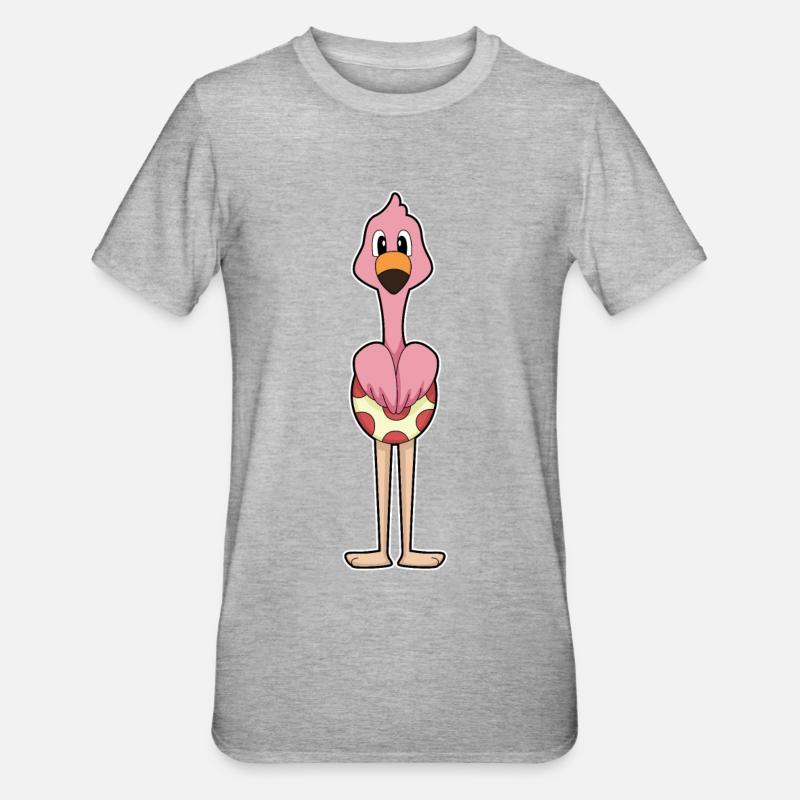 Flamingo Egg - Unisex Polycotton T-Shirt - heather grey