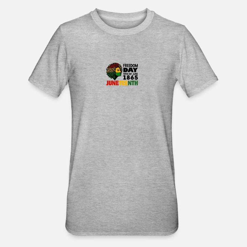 Juneteenth - T-shirt polycoton Unisexe - gris chiné