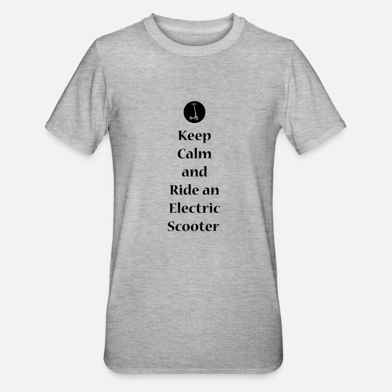 E-Scooter E-Roller Scooter - Unisex Polycotton T-Shirt - Grau meliert