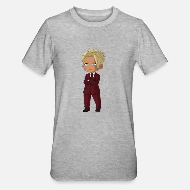 chibi nakamara - T-shirt polycoton Unisexe - gris chiné