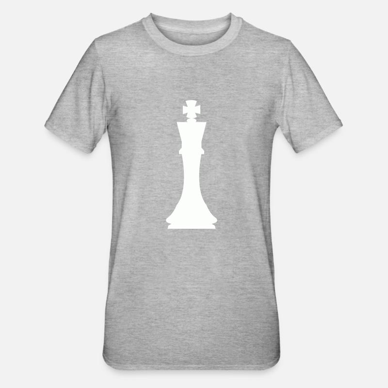 Chess piece king - Unisex Polycotton T-Shirt - heather grey