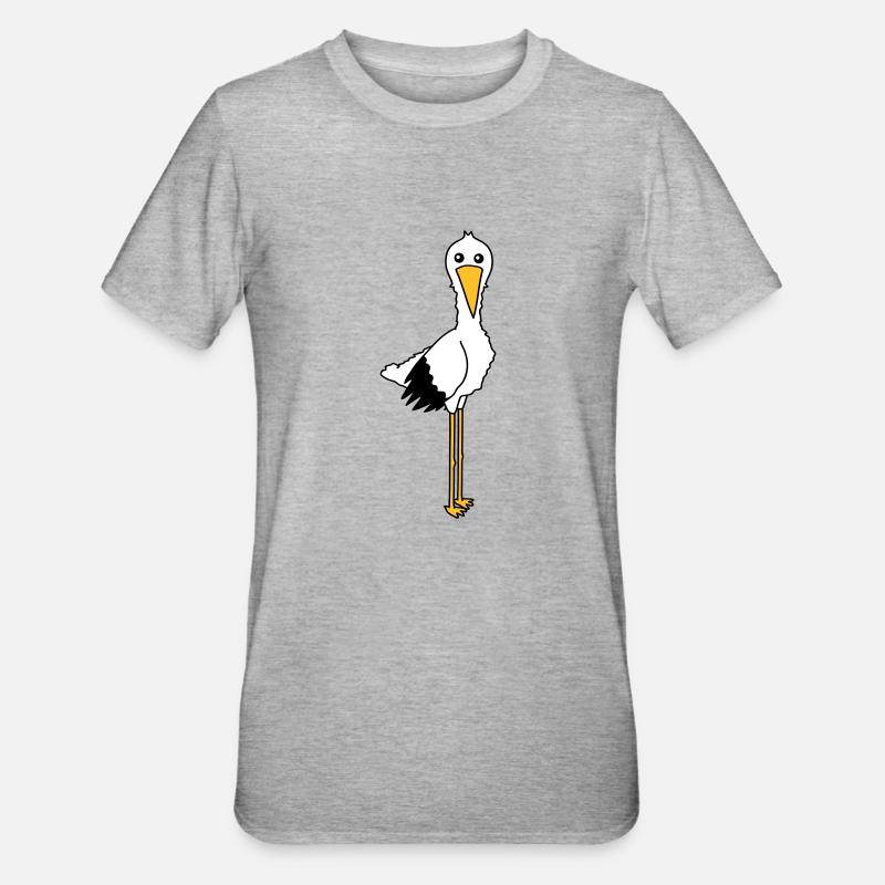 stork - T-shirt polycoton Unisexe - gris chiné