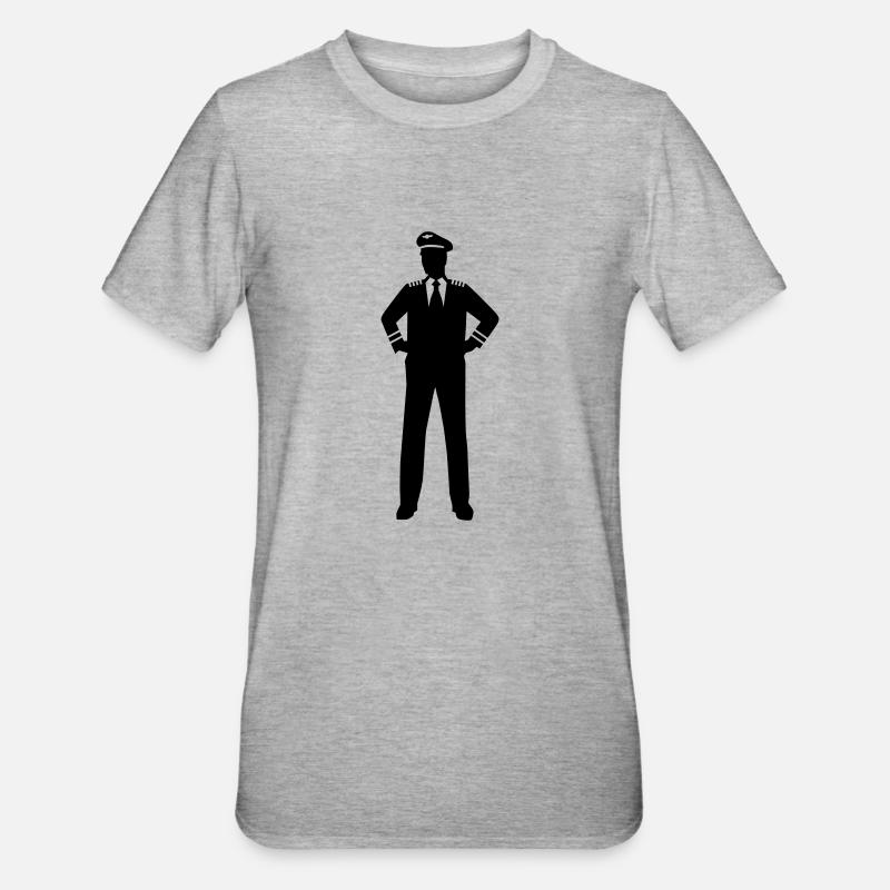 Pilot - Unisex Polycotton T-Shirt - heather grey