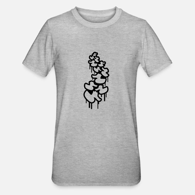 Rubber Duck Graffiti - T-shirt polycoton Unisexe - gris chiné