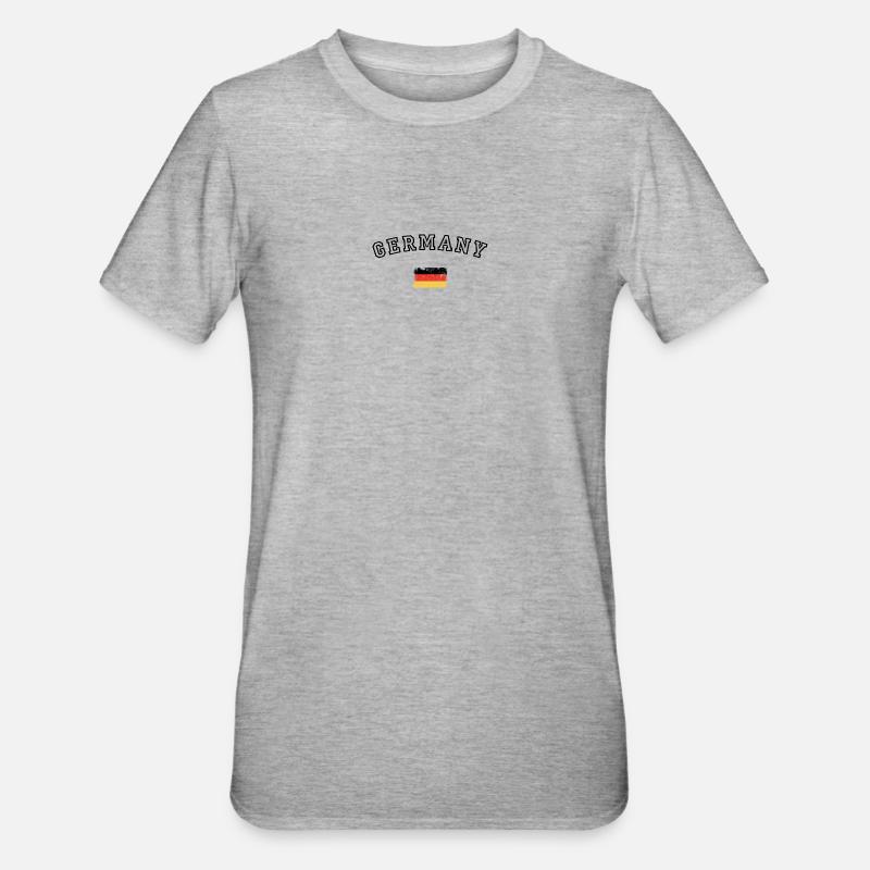 Drapeau allemand à rayures Pop Art - T-shirt polycoton Unisexe - gris chiné