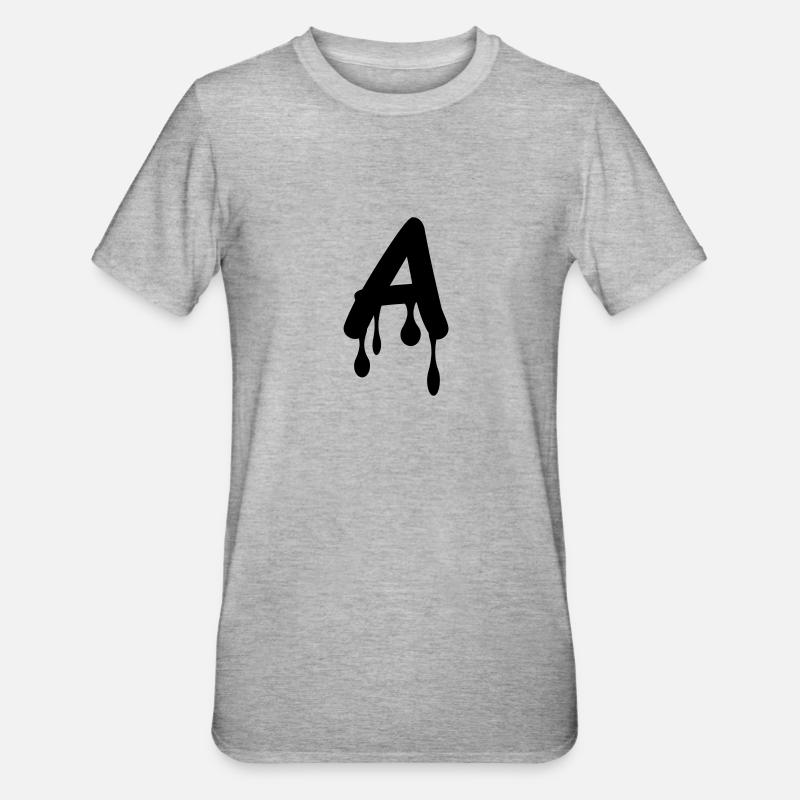 a_comic_graffiti - Unisex Polycotton T-Shirt - Grau meliert