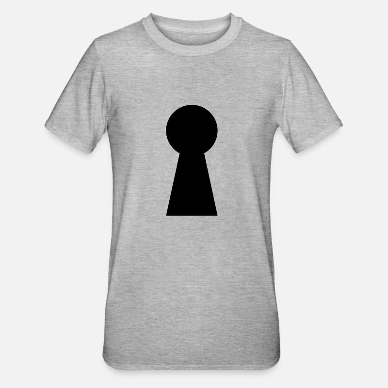 Keyhole 1c - Unisex Polycotton T-Shirt - heather grey