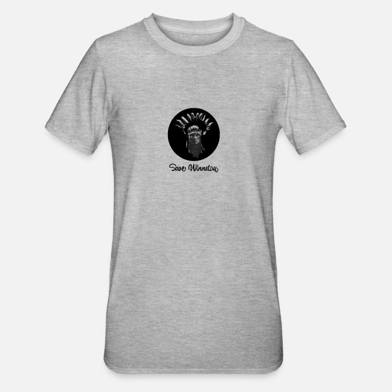 save winnetou,winnetou,indians,graffiti,circle, - Unisex Polycotton T-Shirt - heather grey