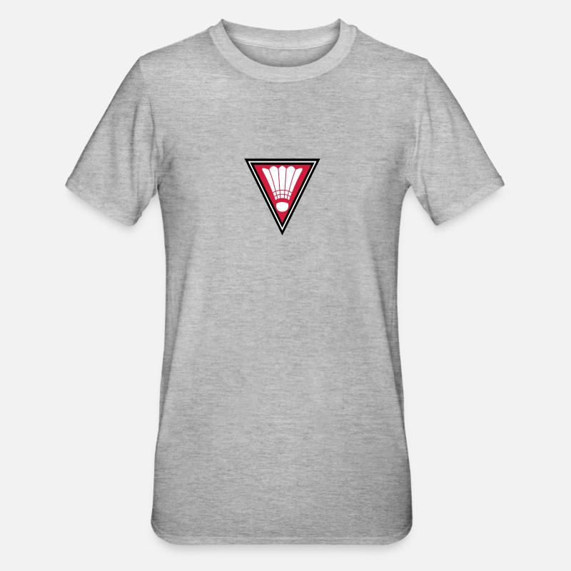 Triangle Badminton Logo - T-shirt polycoton Unisexe - gris chiné