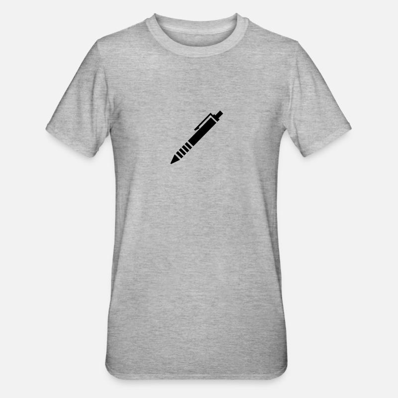 Stift - Unisex Polycotton T-Shirt - Grau meliert