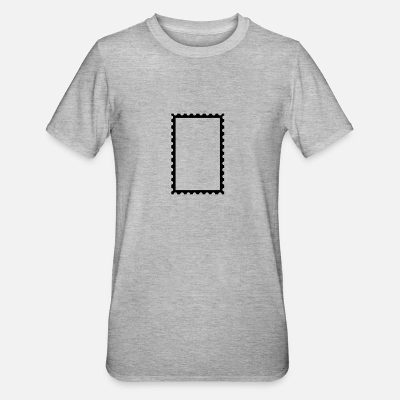 Timbre-poste - T-shirt polycoton Unisexe - gris chiné
