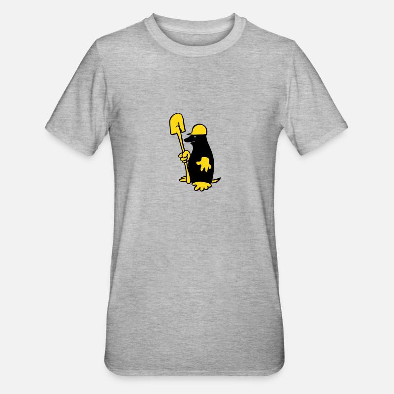 Mole - Unisex Polycotton T-Shirt - heather grey