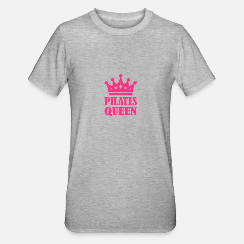 Pilates Queen - Maglietta unisex, mix cotone e poliestere - grigio melange