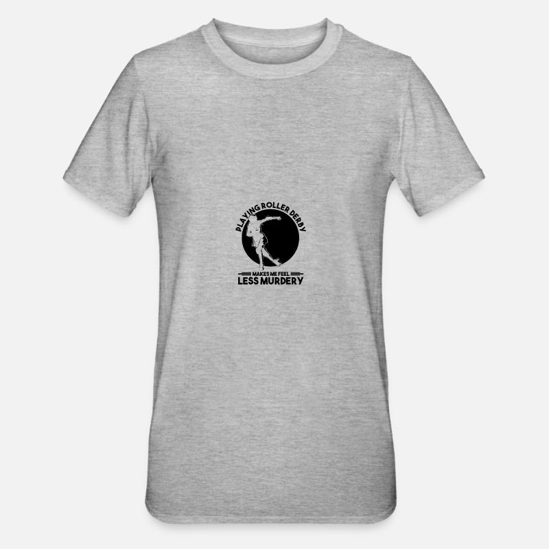 Roller derby - T-shirt polycoton Unisexe - gris chiné