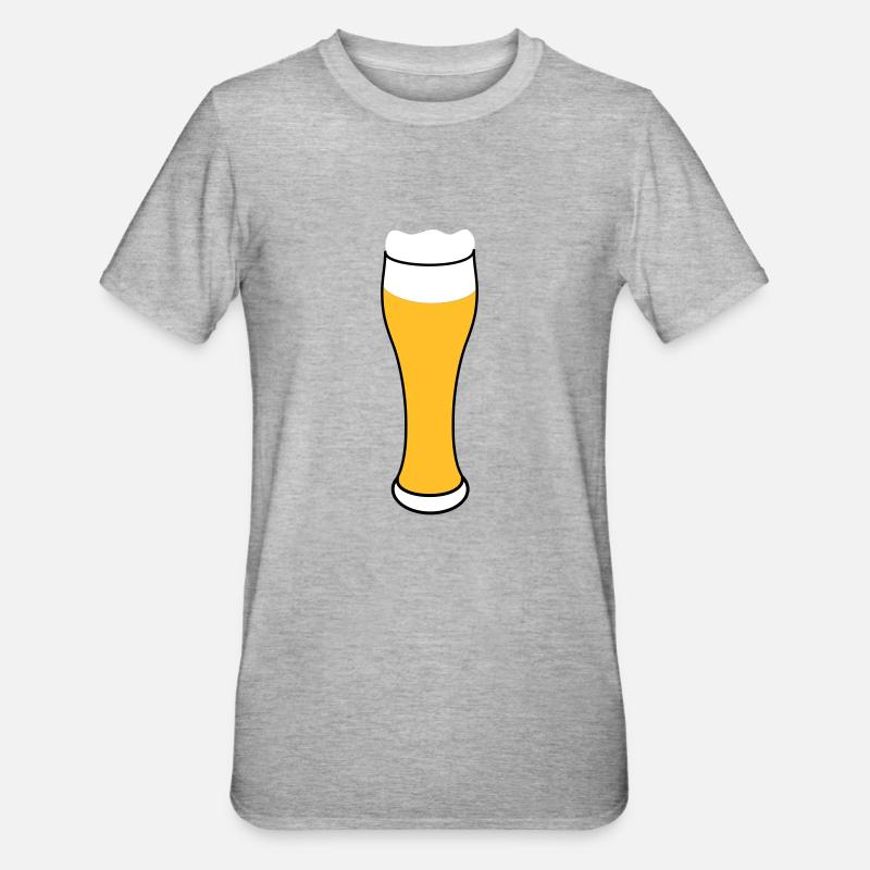 Weissbier Bierglas Bier Beer - Unisex Polycotton T-Shirt - heather grey