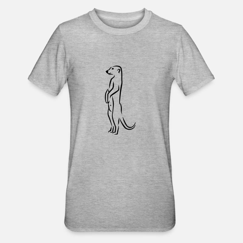 Suricate - T-shirt polycoton Unisexe - gris chiné