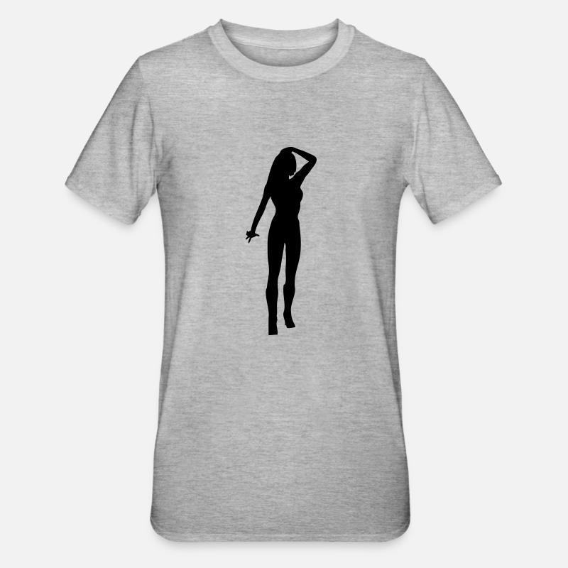 Silhouette silhouette silhouette - T-shirt polycoton Unisexe - gris chiné