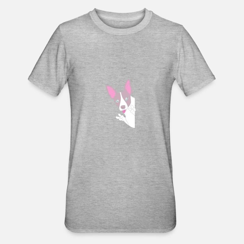 Rat Terrier - T-shirt polycoton Unisexe - gris chiné