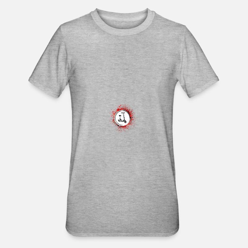E-roller Icon E Scooter - Unisex Polycotton T-Shirt - Grau meliert