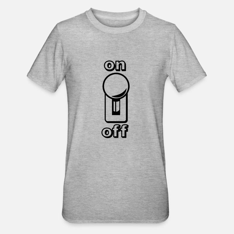 levier de commutation - T-shirt polycoton Unisexe - gris chiné