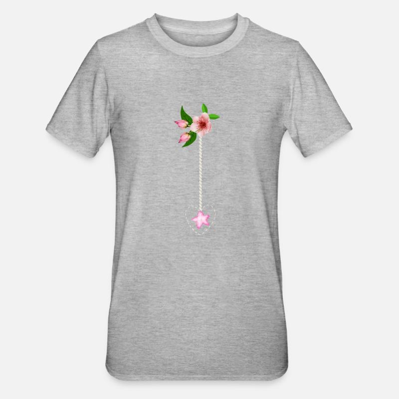 Composition florale - T-shirt polycoton Unisexe - gris chiné
