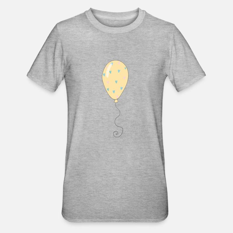 balloon - Unisex Polycotton T-Shirt - heather grey