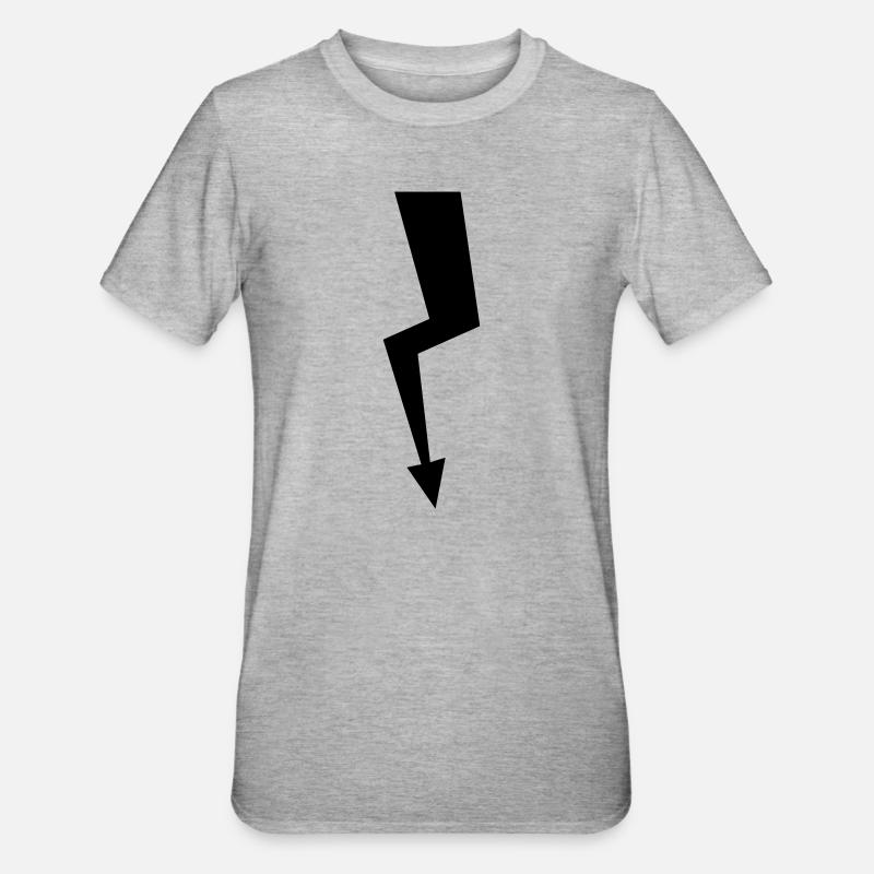Lightning - Unisex Polycotton T-Shirt - heather grey
