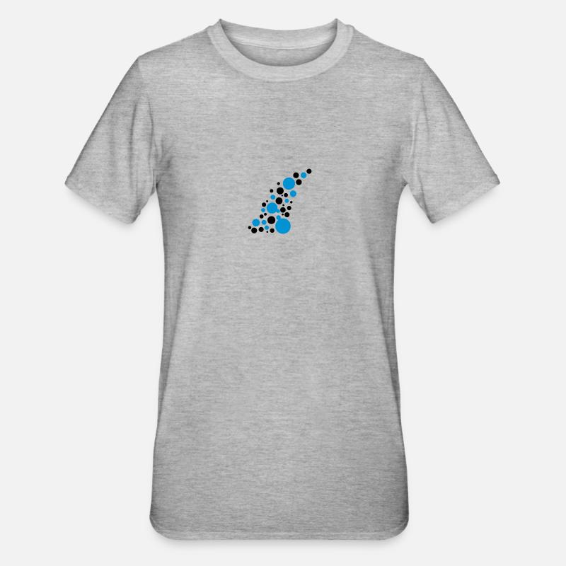 Circle points pattern design - Unisex Polycotton T-Shirt - heather grey