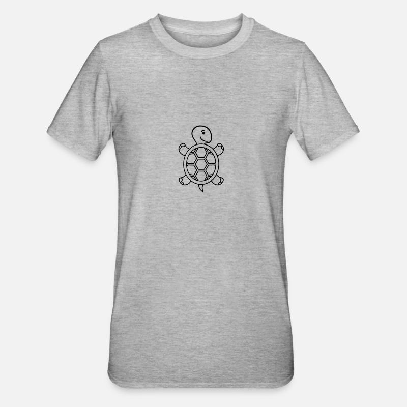 Sweet cute turtle - Unisex Polycotton T-Shirt - heather grey