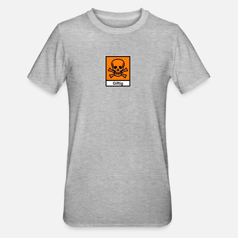 Giftig - Unisex Polycotton T-Shirt - Grau meliert