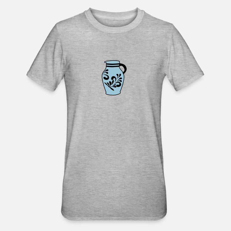 Hessischer Bembel - Unisex Polycotton T-Shirt - Grau meliert