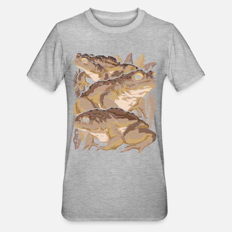 Frog Toad - Unisex Polycotton T-Shirt - heather grey