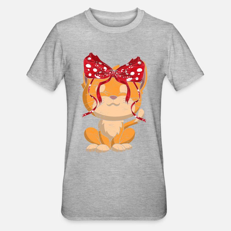 Chat - T-shirt polycoton Unisexe - gris chiné