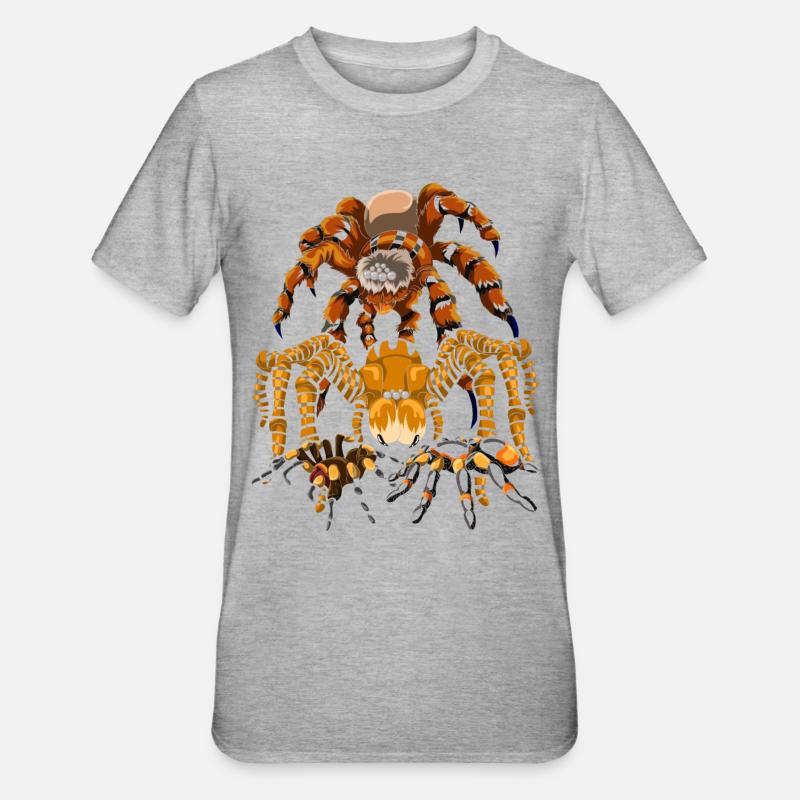 Tarentule Tarentule Arachnide Cadeau Araignée - T-shirt polycoton Unisexe - gris chiné