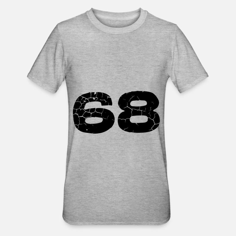 Maillot à 68 numéros - T-shirt polycoton Unisexe - gris chiné