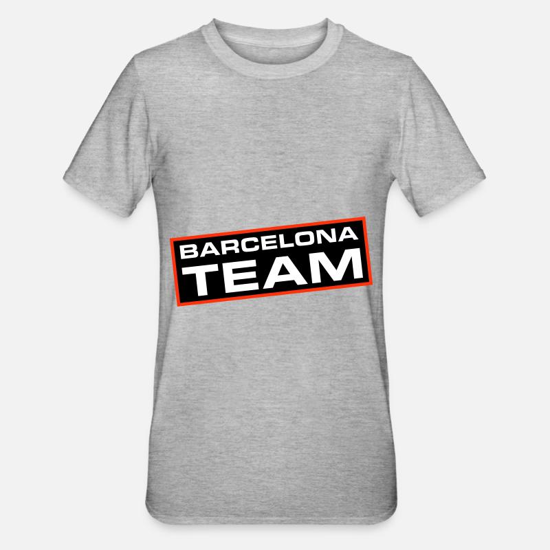 L’équipe de Barcelone - T-shirt polycoton Unisexe - gris chiné