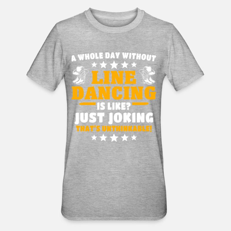 Line Dancer Line Dancing - Unisex Polycotton T-Shirt - heather grey