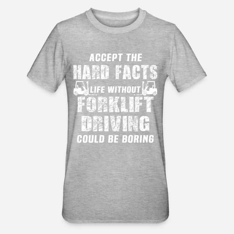 Gabelstapler Staplerfahrer - Unisex Polycotton T-Shirt - Grau meliert