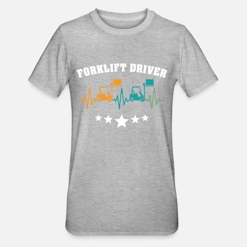 Chariot élévateur à fourche - T-shirt polycoton Unisexe - gris chiné
