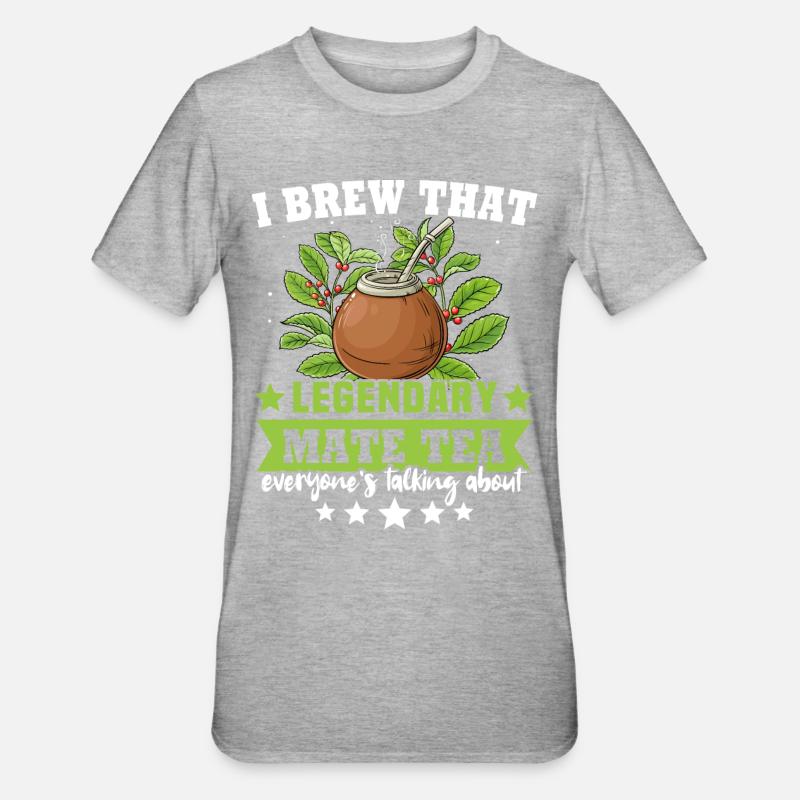 Mate Tee Teetrinker - Unisex Polycotton T-Shirt - Grau meliert