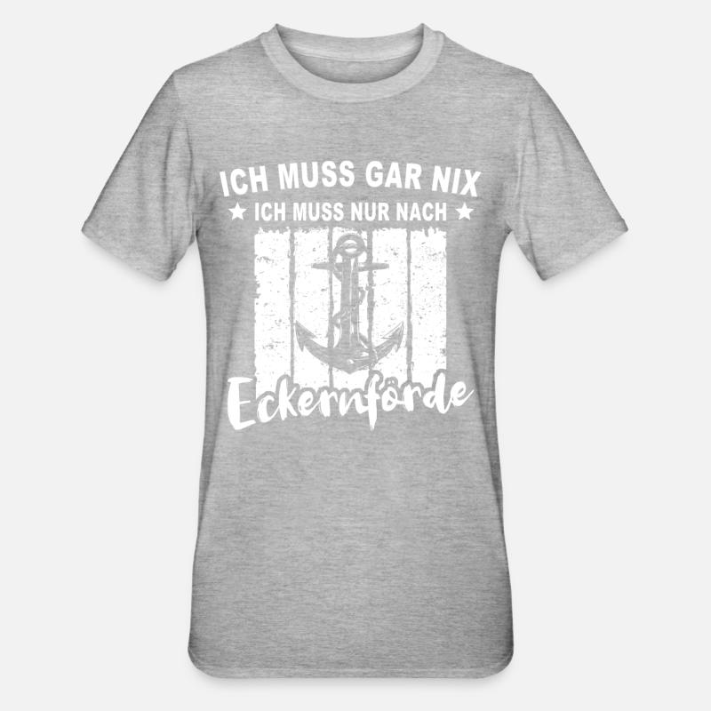 Eckernförde Eckernförder - Unisex Polycotton T-Shirt - Grau meliert